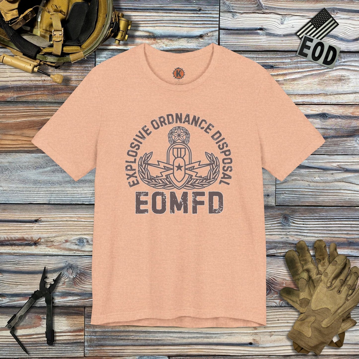 K-Factor Supply Co EOMFD Crab T-Shirt Heather Peach / S