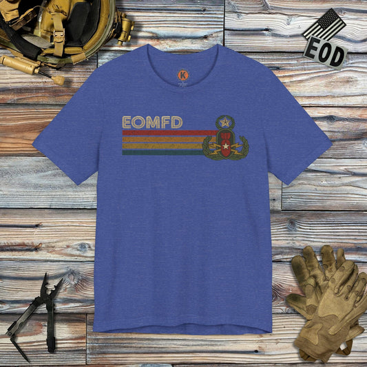 K-Factor Supply Co EOMFD Retro T-Shirt Heather True Royal / S