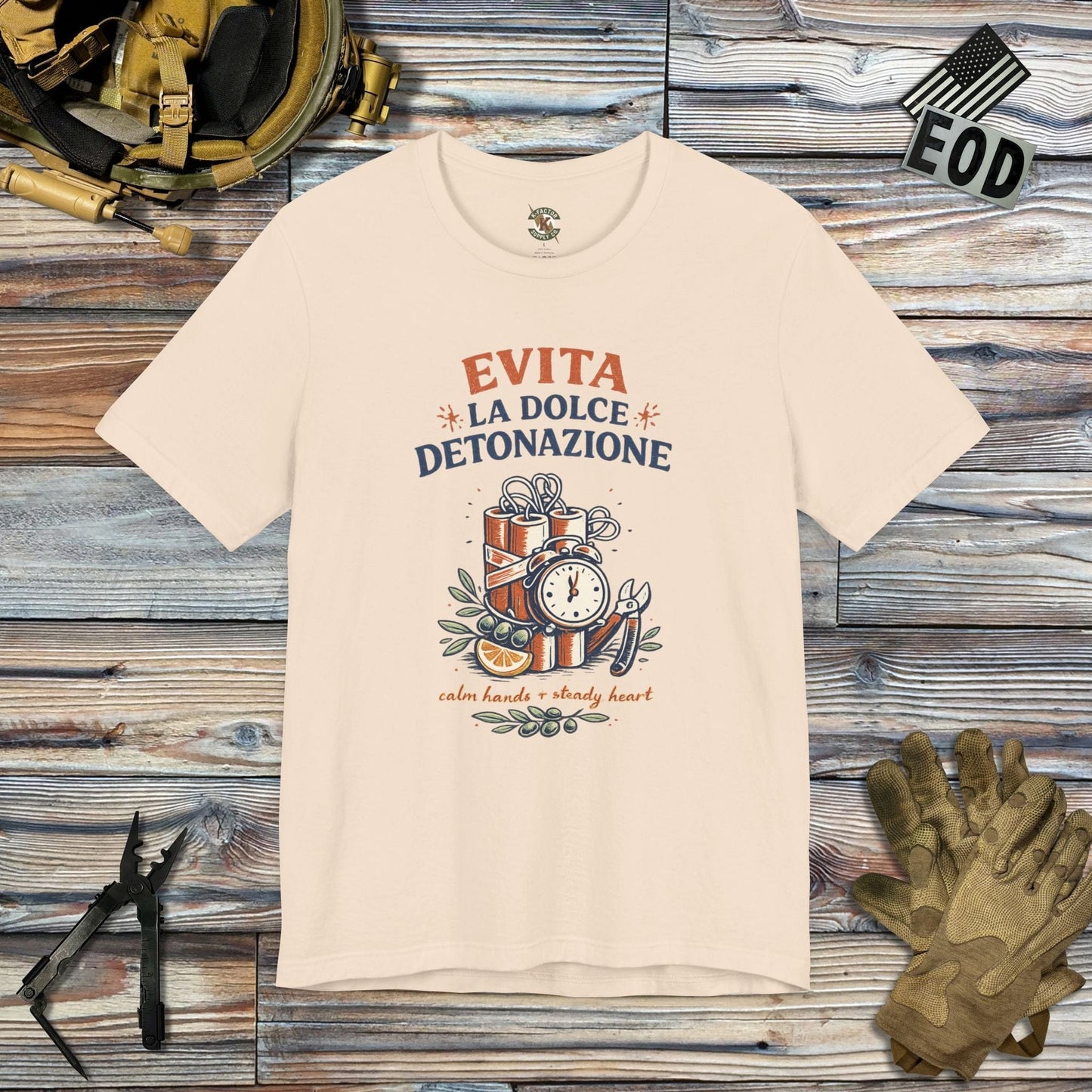 K-Factor Supply Co Evita La Dolce Detonazione T-Shirt Soft Cream / S