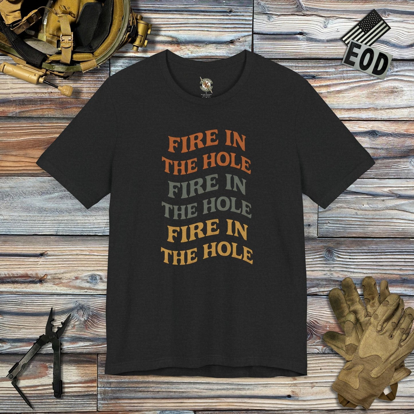 K-Factor Supply Co Fire in the Hole T-Shirt Solid Black Blend / S