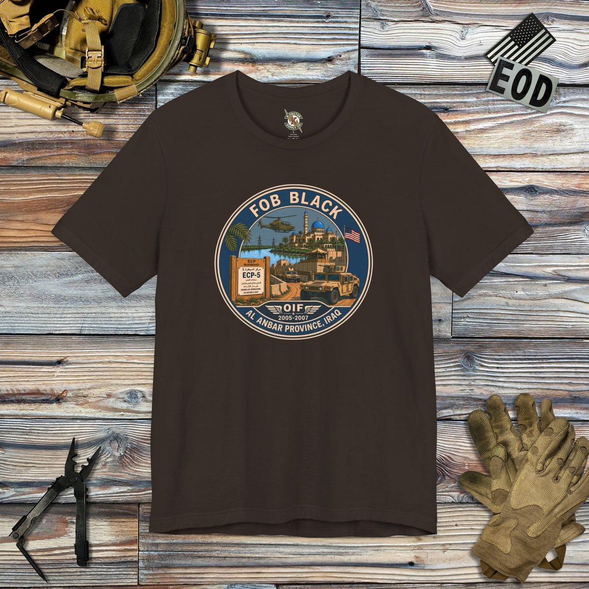 K-Factor Supply Co FOB Black Icon Mk 1 T-Shirt Brown / S