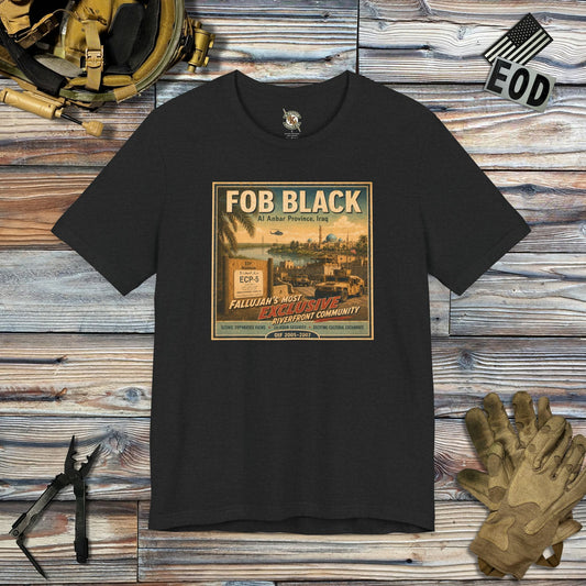 K-Factor Supply Co FOB Black Travel T-Shirt Solid Black Blend / S