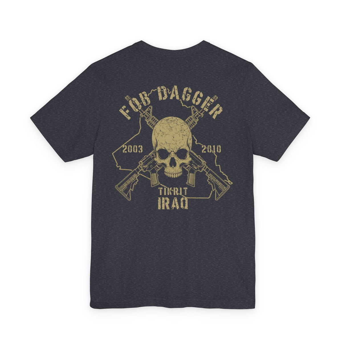 K-Factor Supply Co FOB Dagger - Skull & Carbines (Back Print) T-Shirt