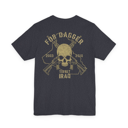 K-Factor Supply Co FOB Dagger - Skull & Carbines (Back Print) T-Shirt