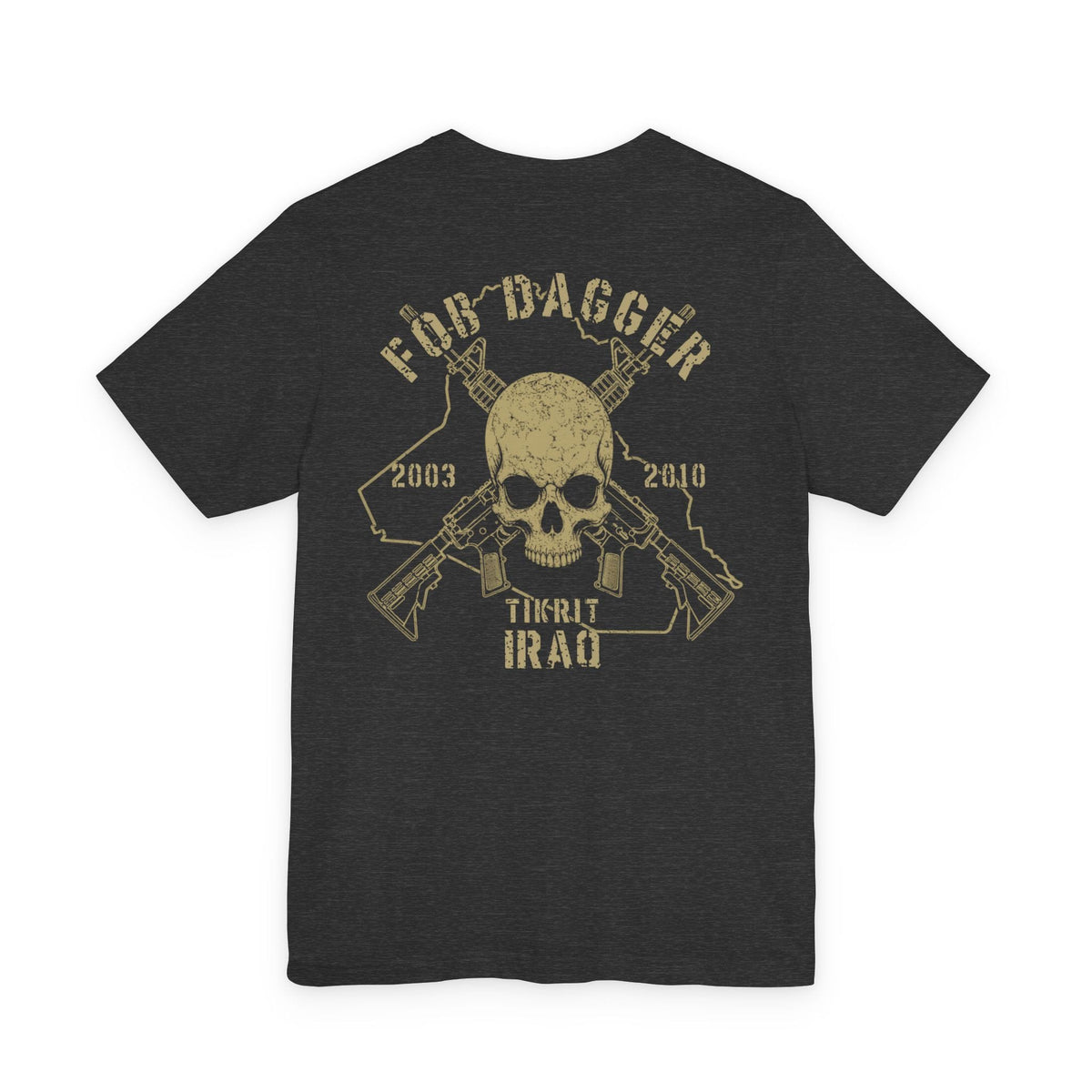 K-Factor Supply Co FOB Dagger - Skull & Carbines (Back Print) T-Shirt