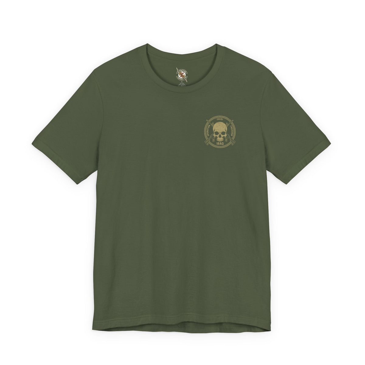 K-Factor Supply Co FOB Dagger - Skull & Carbines (Back Print) T-Shirt
