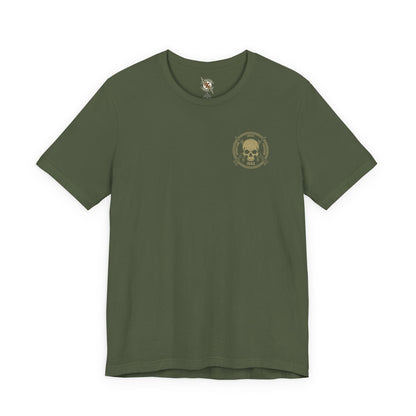 K-Factor Supply Co FOB Dagger - Skull & Carbines (Back Print) T-Shirt