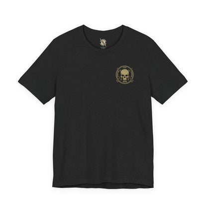 K-Factor Supply Co FOB Dagger - Skull & Carbines (Back Print) T-Shirt Solid Black Blend / S