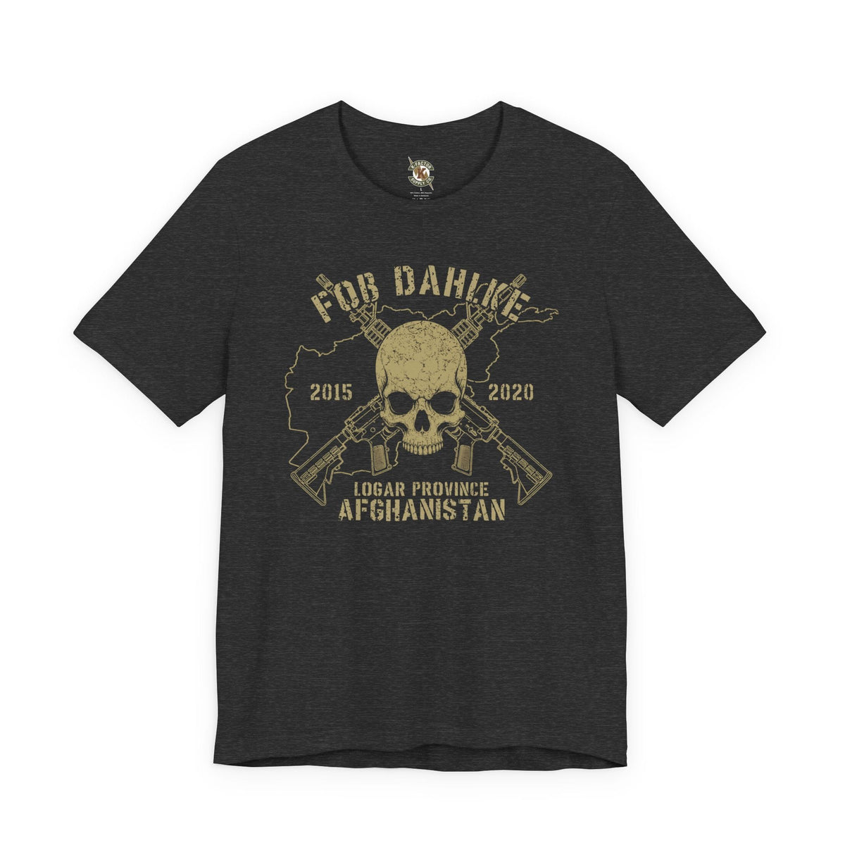 K-Factor Supply Co FOB Dahlke - Skulls & Carbines T-Shirt Dark Grey Heather / S
