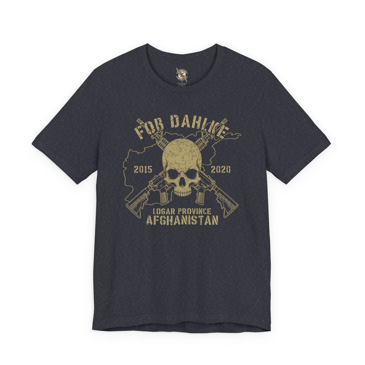 K-Factor Supply Co FOB Dahlke - Skulls & Carbines T-Shirt Heather Navy / S