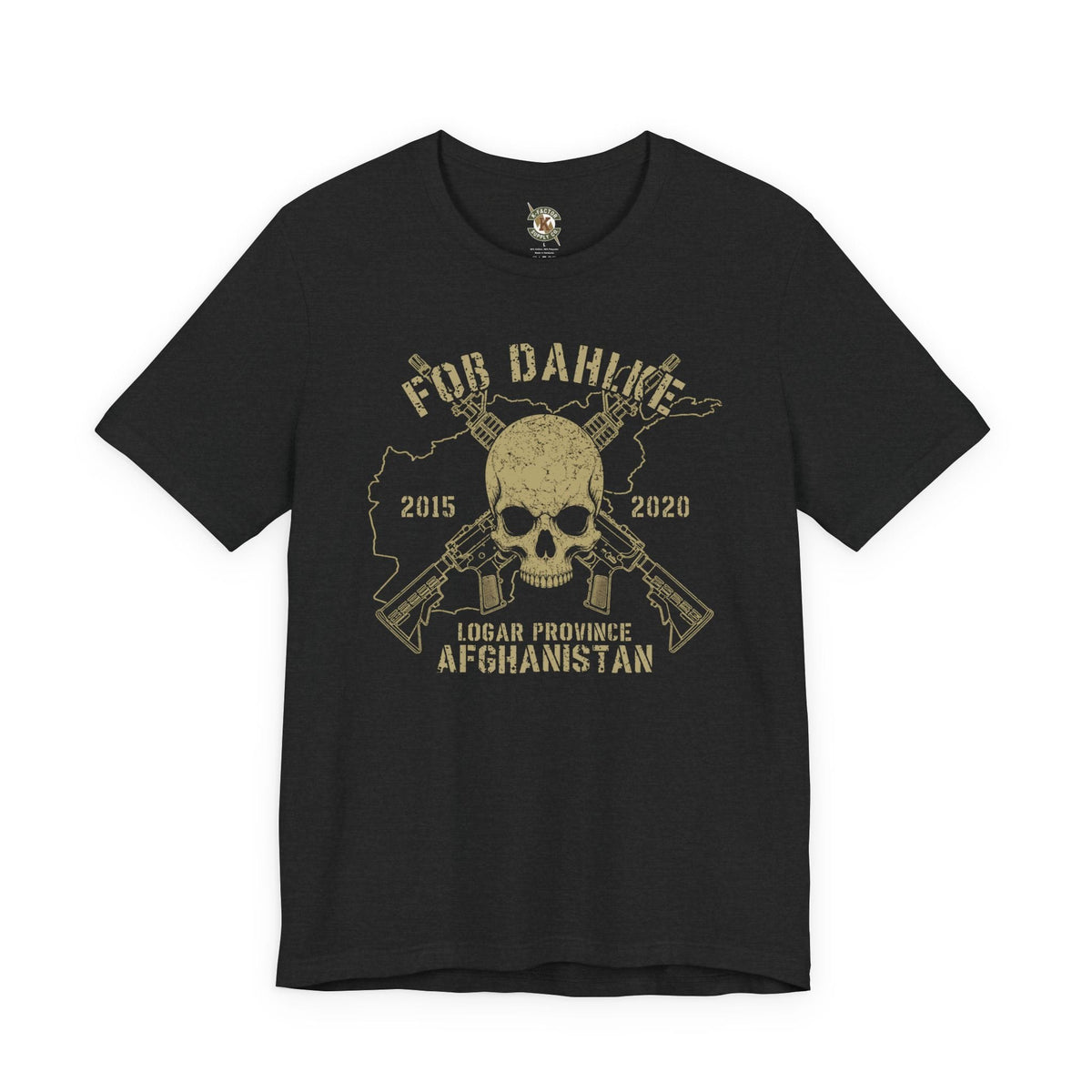 K-Factor Supply Co FOB Dahlke - Skulls & Carbines T-Shirt Solid Black Blend / S