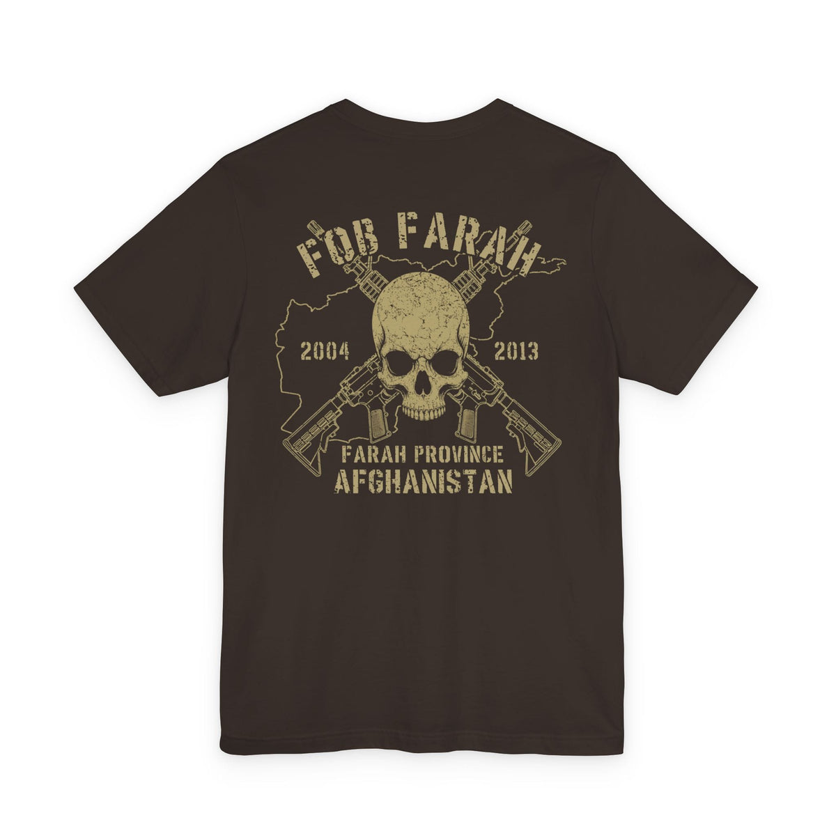 K-Factor Supply Co FOB Farah - Skull & Carbines (Back Print) T-Shirt