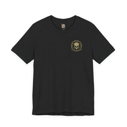 K-Factor Supply Co FOB Farah - Skull & Carbines (Back Print) T-Shirt Solid Black Blend / S