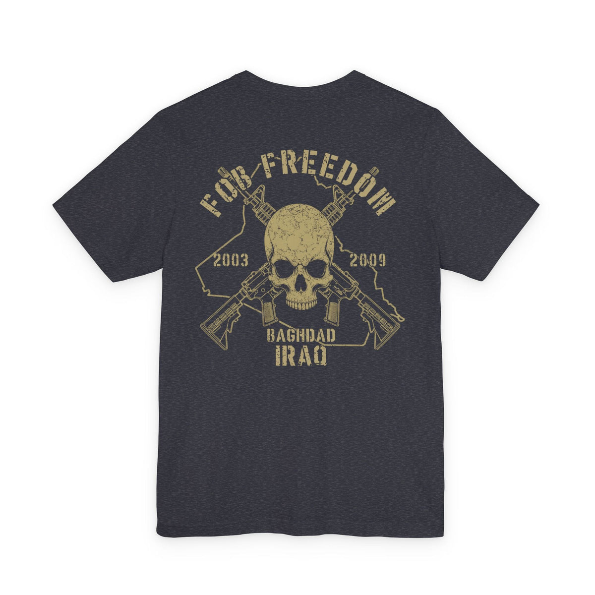 K-Factor Supply Co FOB Freedom - Skull & Carbines (Back Print) T-Shirt