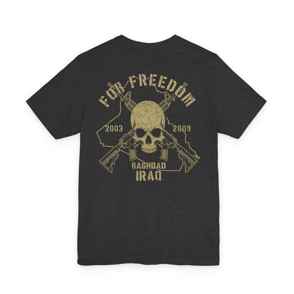 K-Factor Supply Co FOB Freedom - Skull & Carbines (Back Print) T-Shirt