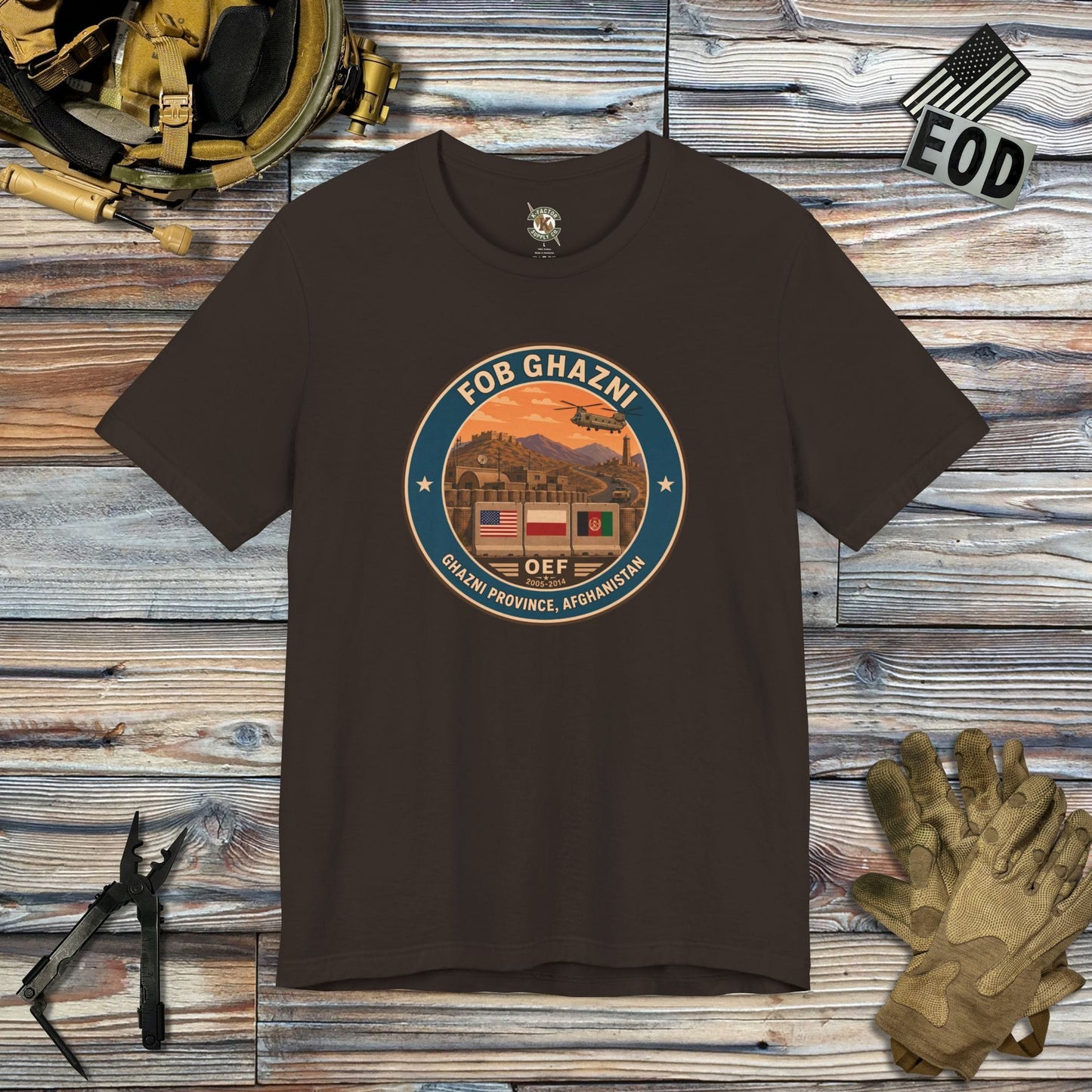 K-Factor Supply Co FOB Ghazni Icon Mk 1 T-Shirt Brown / S