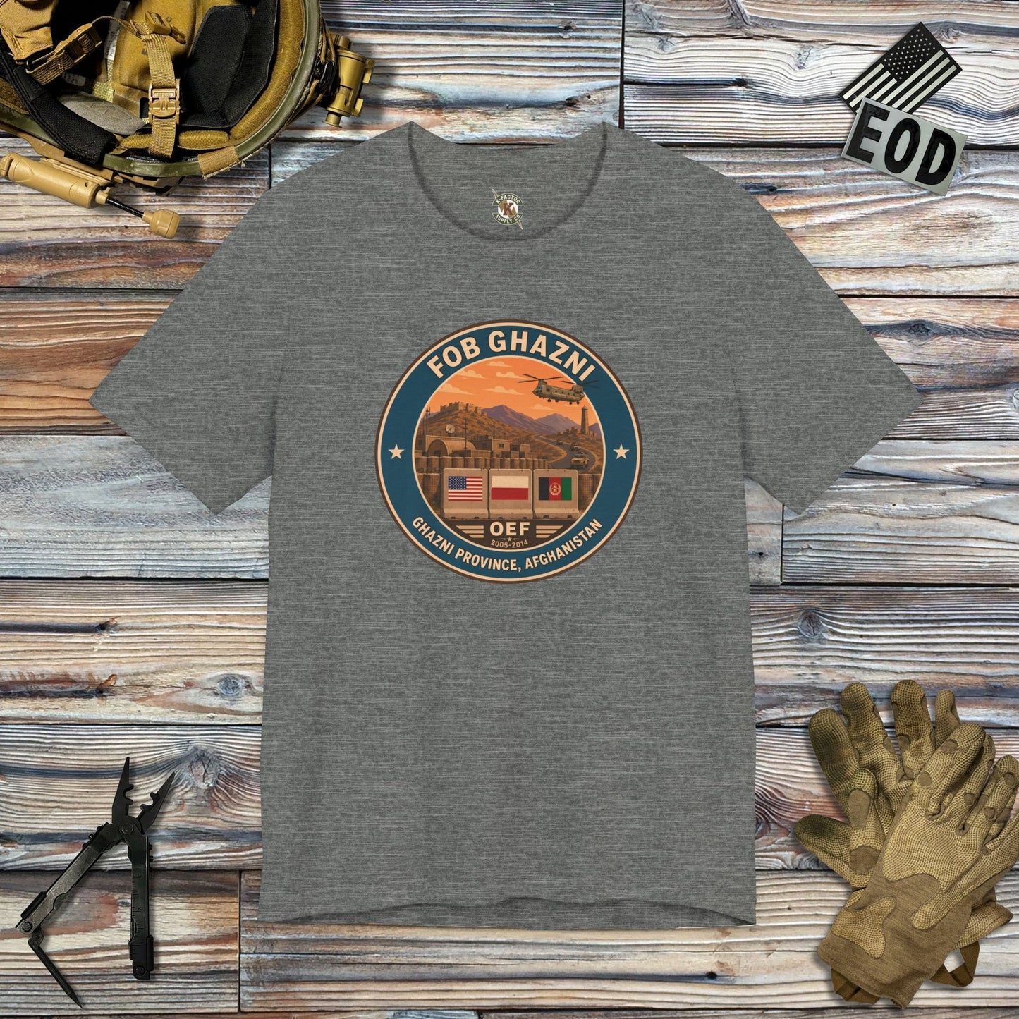K-Factor Supply Co FOB Ghazni Icon Mk 1 T-Shirt Deep Heather / M