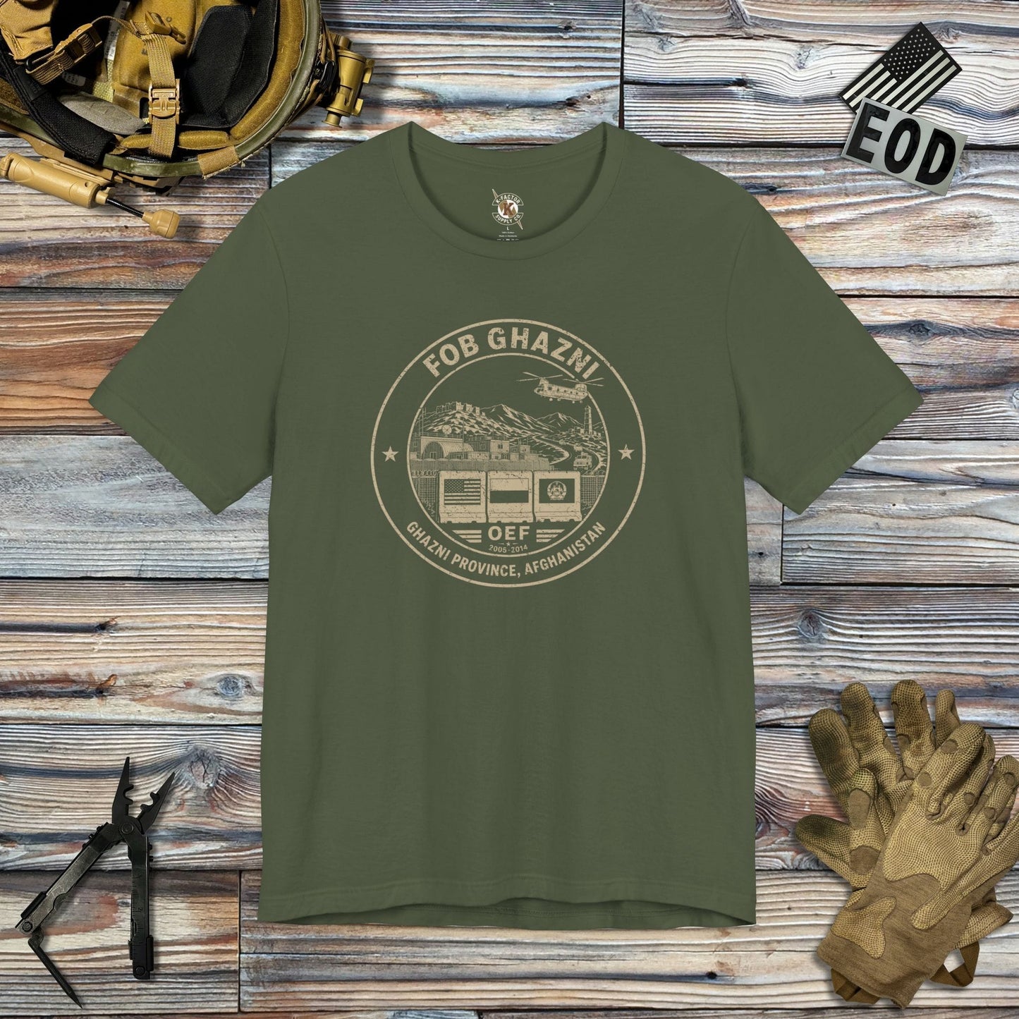 K-Factor Supply Co FOB Ghazni Icon Mk 2 T-Shirt Military Green / S