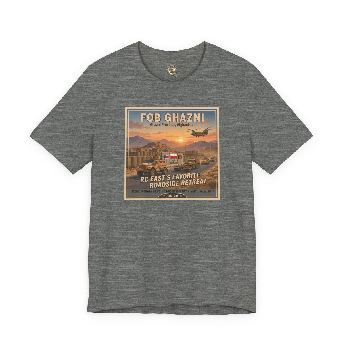 K-Factor Supply Co FOB Ghazni Travel T-Shirt Deep Heather / S