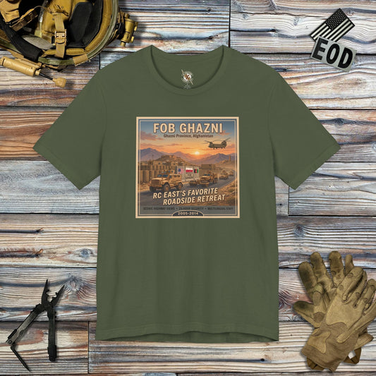 K-Factor Supply Co FOB Ghazni Travel T-Shirt Military Green / S