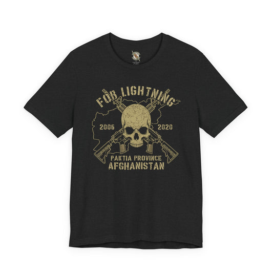 K-Factor Supply Co FOB Lightning - Skulls & Carbines T-Shirt Solid Black Blend / S