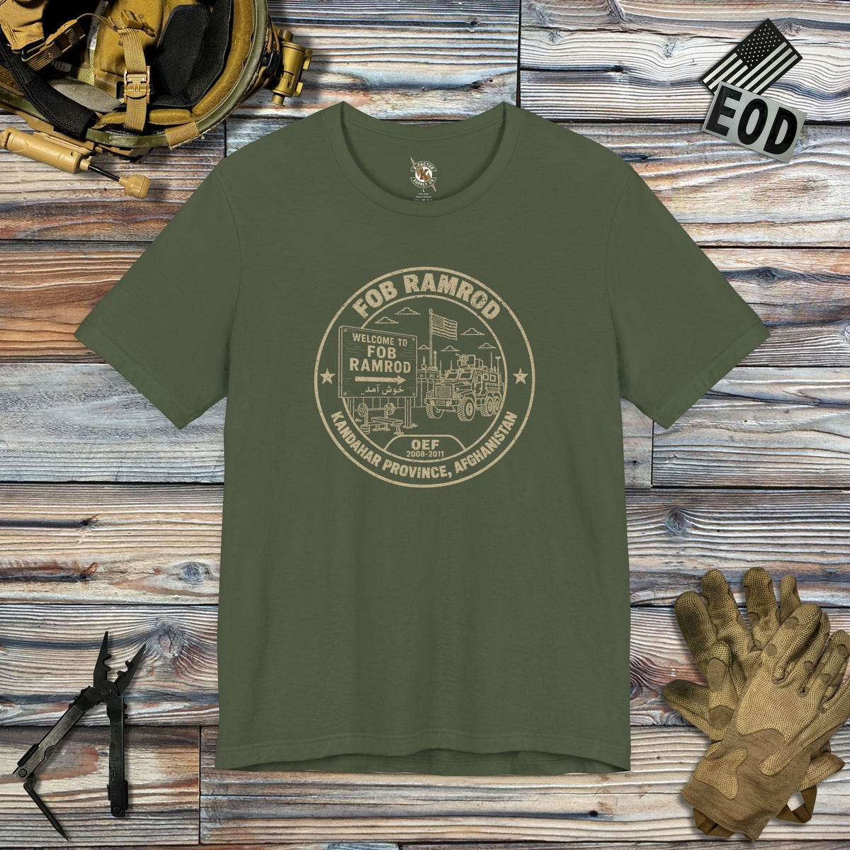 K-Factor Supply Co FOB Ramrod Icon Mk 2 T-Shirt Military Green / S