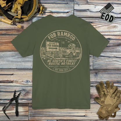 K-Factor Supply Co FOB Ramrod Rustic Retreat [Back Print] T-Shirt Military Green / S