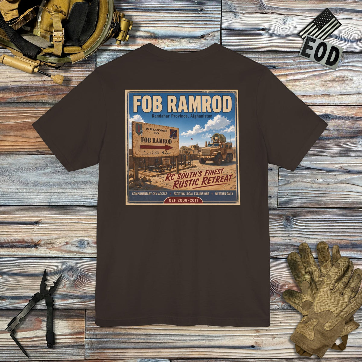 K-Factor Supply Co FOB Ramrod Travel [Back Print] T-Shirt