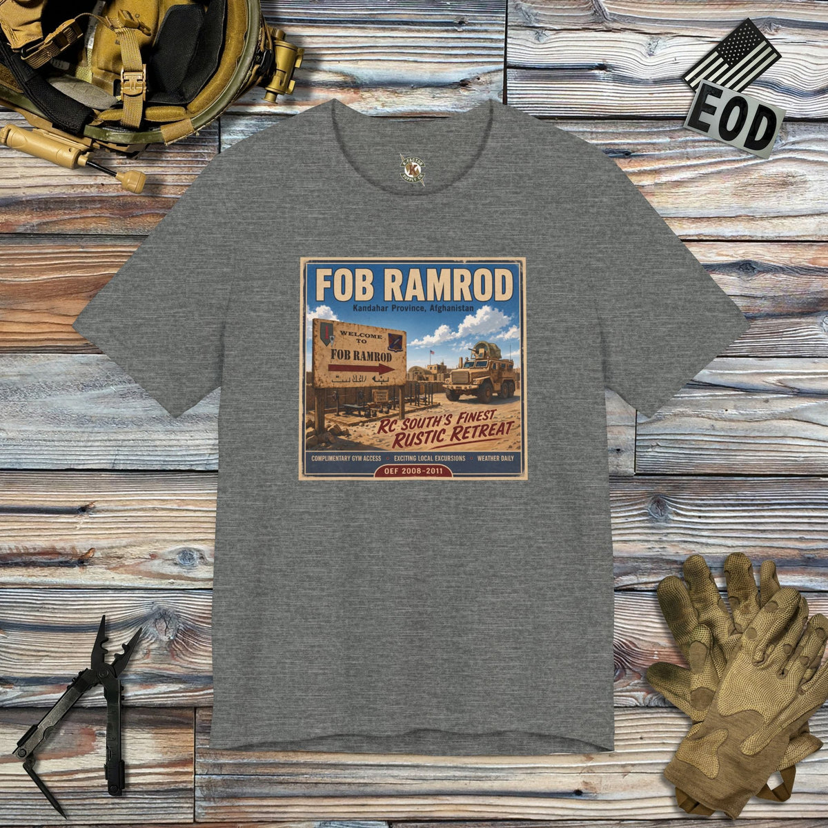 K-Factor Supply Co FOB Ramrod Travel T-Shirt Deep Heather / S