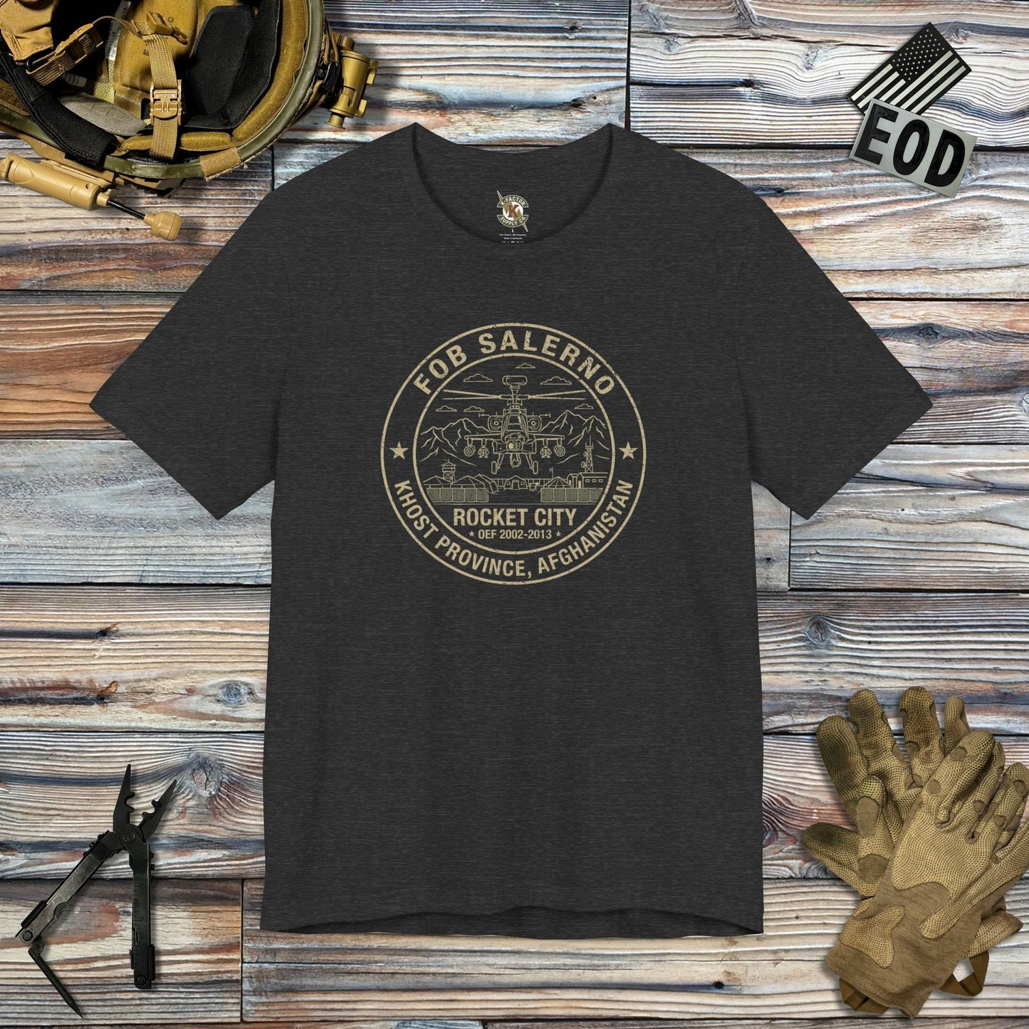 K-Factor Supply Co FOB Salerno Icon Mk 2 T-Shirt Dark Grey Heather / S