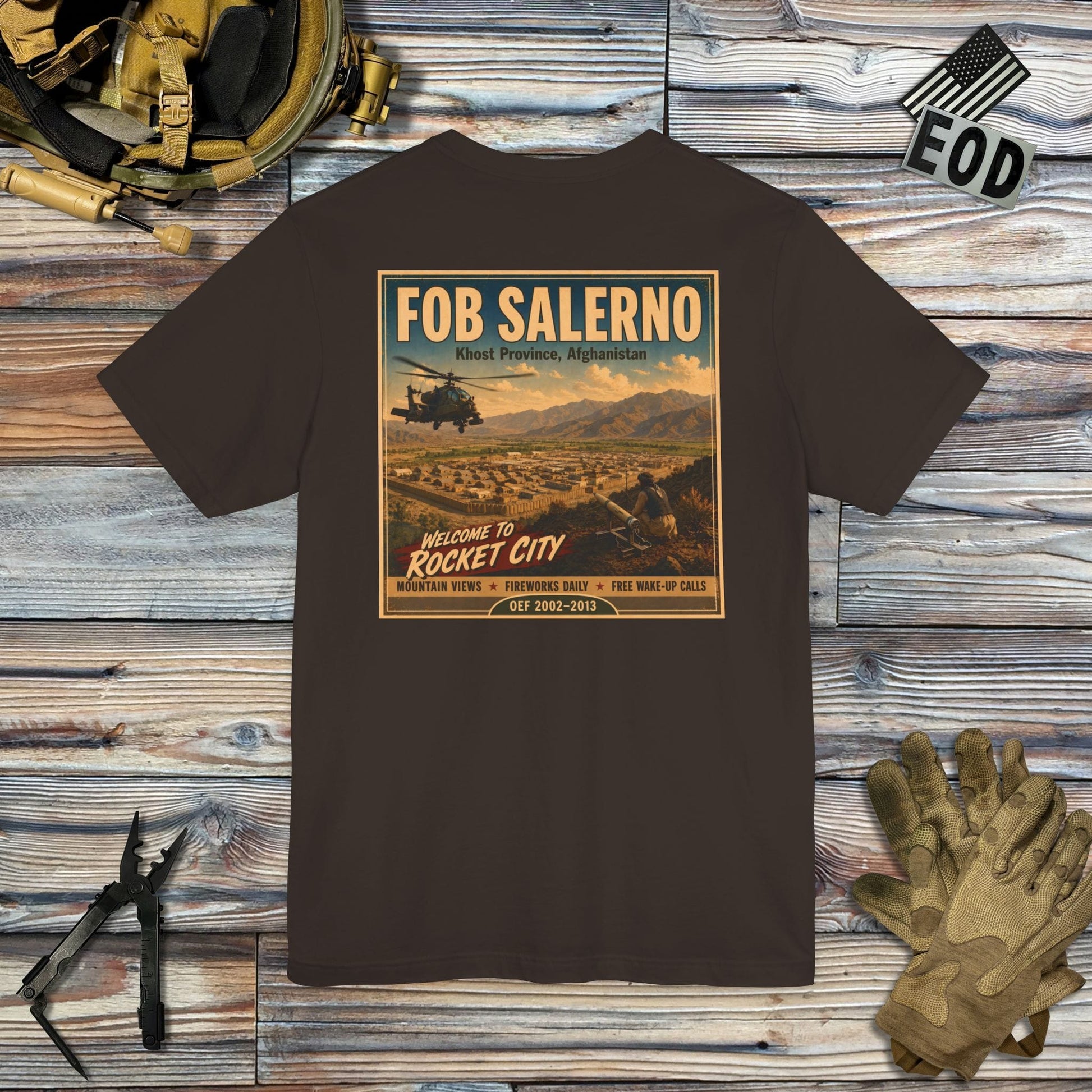 K-Factor Supply Co FOB Salerno Travel (Back Print) T-Shirt