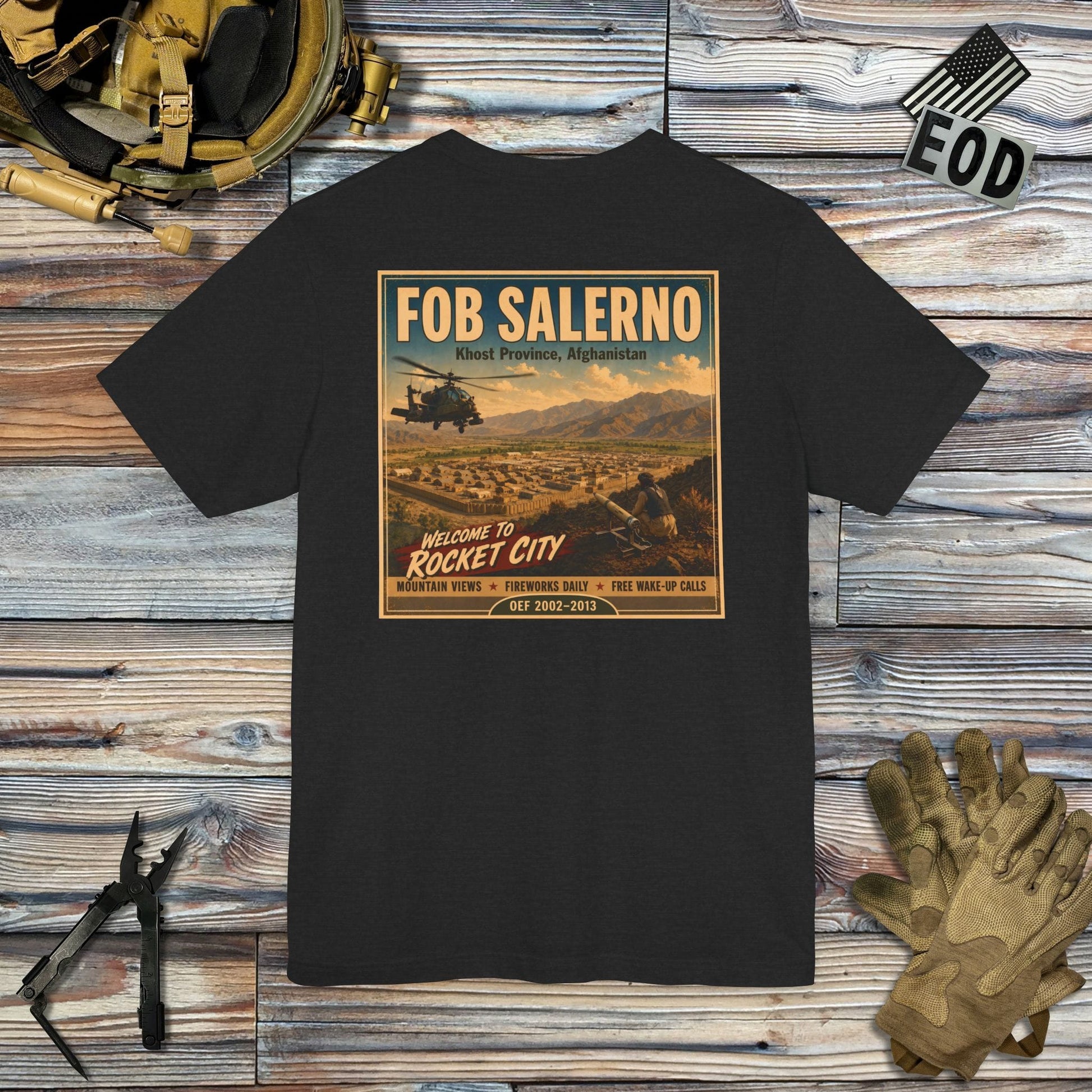 K-Factor Supply Co FOB Salerno Travel (Back Print) T-Shirt