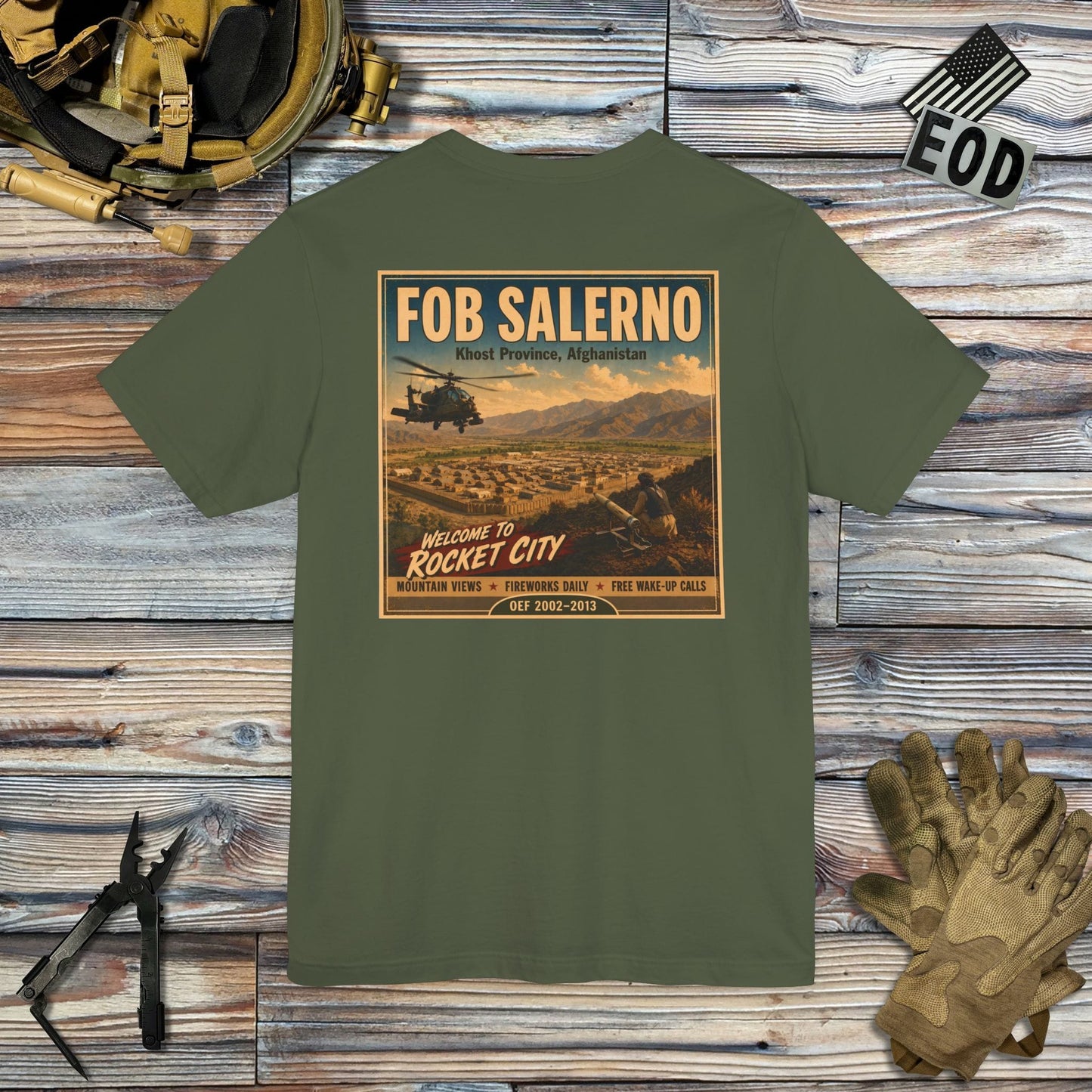 K-Factor Supply Co FOB Salerno Travel (Back Print) T-Shirt