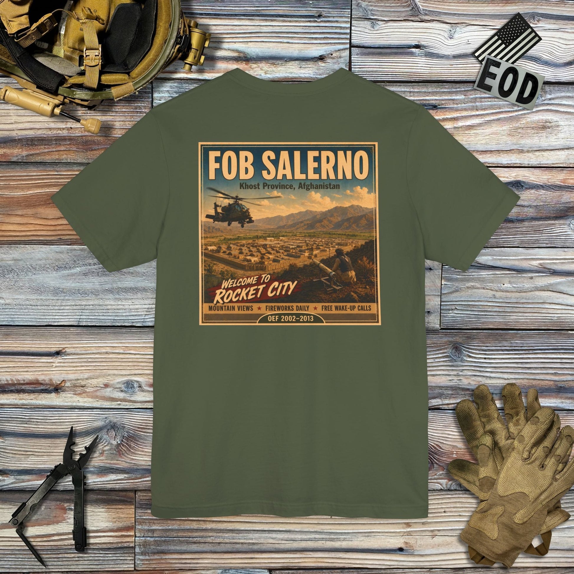K-Factor Supply Co FOB Salerno Travel (Back Print) T-Shirt
