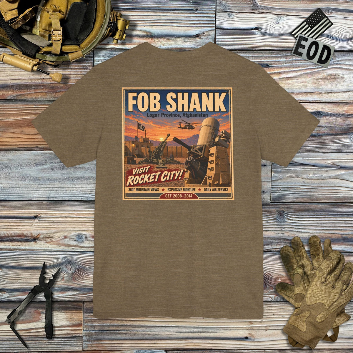 K-Factor Supply Co FOB Shank Travel [Back Print] T-Shirt