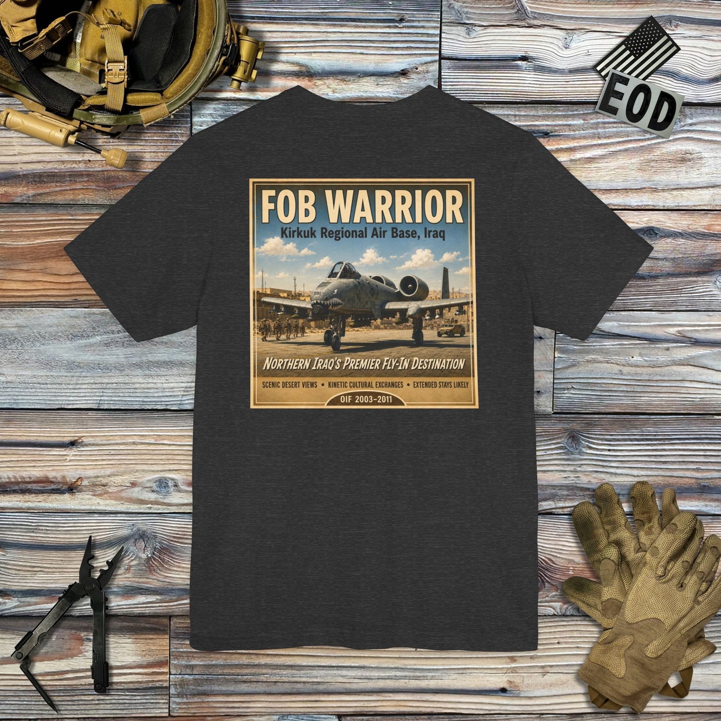K-Factor Supply Co FOB Warrior (Kirkuk) [Back Print] T-Shirt