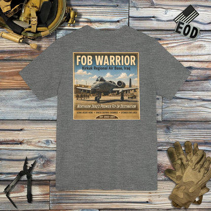 K-Factor Supply Co FOB Warrior (Kirkuk) [Back Print] T-Shirt Deep Heather / M