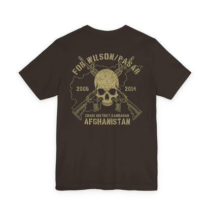K-Factor Supply Co FOB Wilson - Skull & Carbines (Back Print) T-Shirt Brown / S