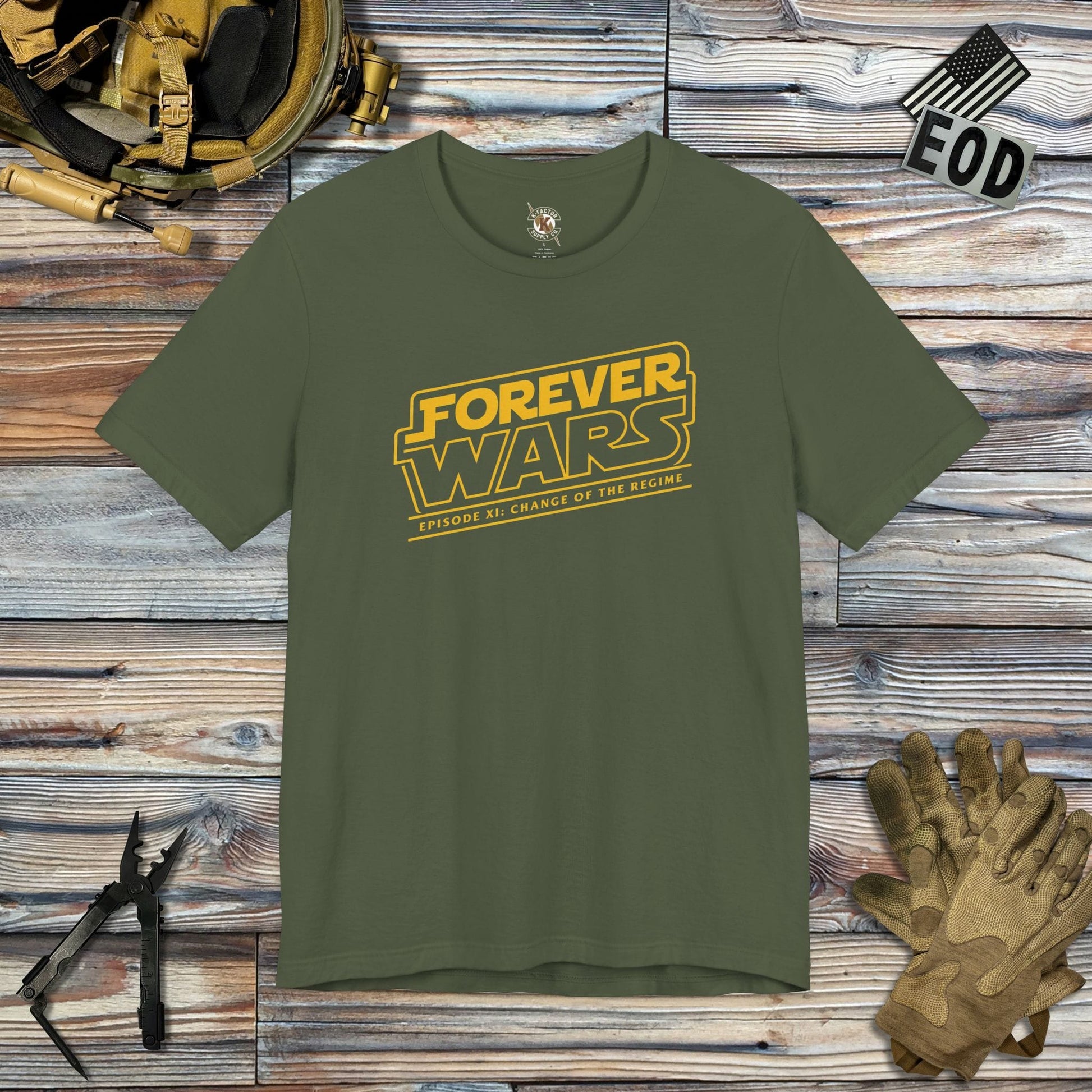K-Factor Supply Co Forever Wars: Episode XI T-Shirt Military Green / S
