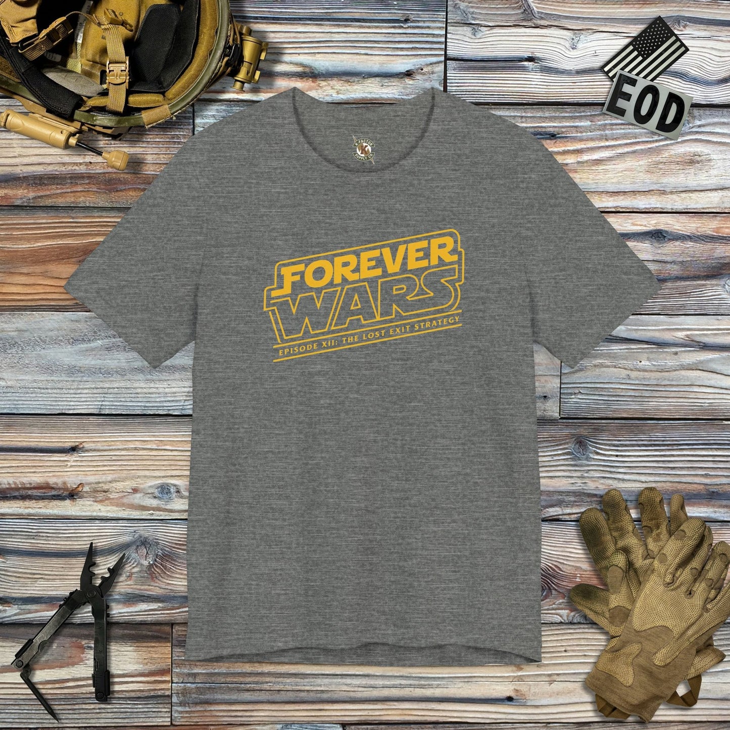 K-Factor Supply Co Forever Wars: Episode XII T-Shirt Deep Heather / M