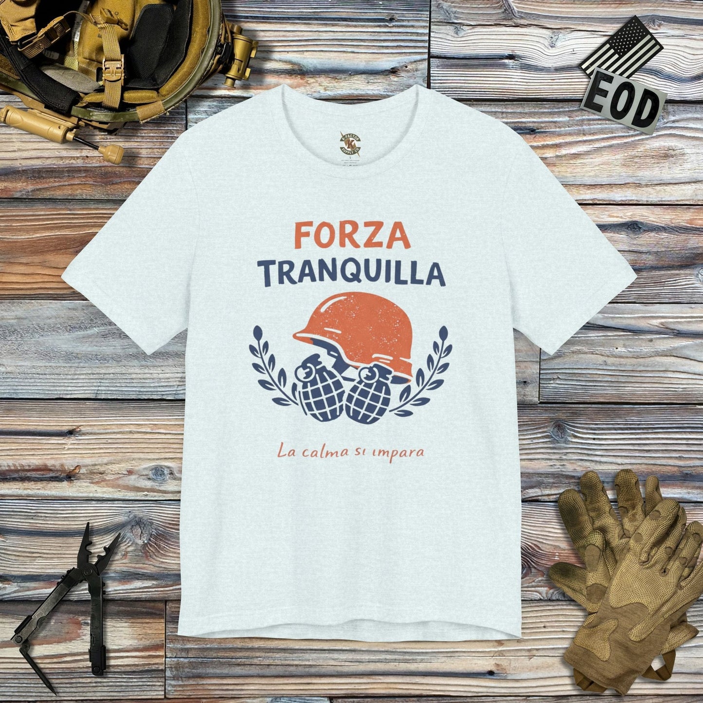 K-Factor Supply Co Forza Tranquilla T-Shirt Heather Ice Blue / S