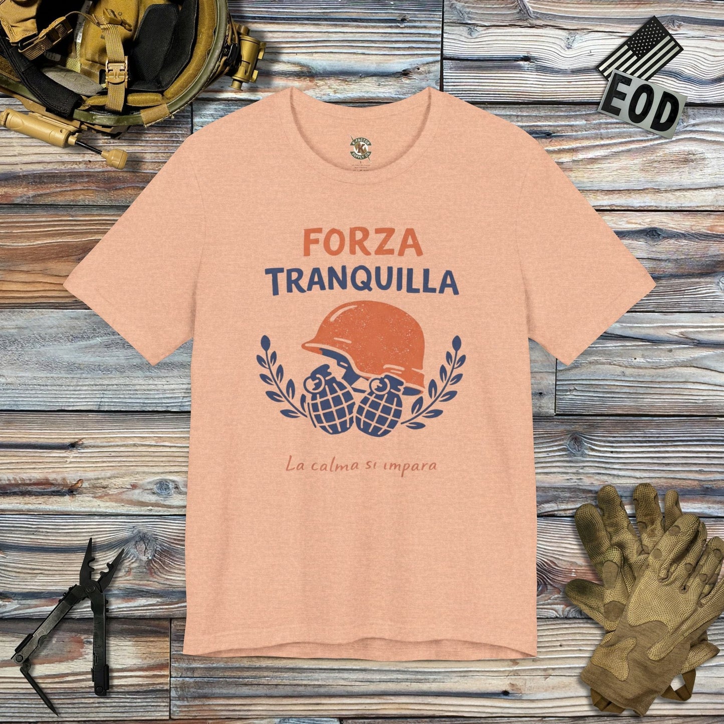 K-Factor Supply Co Forza Tranquilla T-Shirt Heather Peach / S