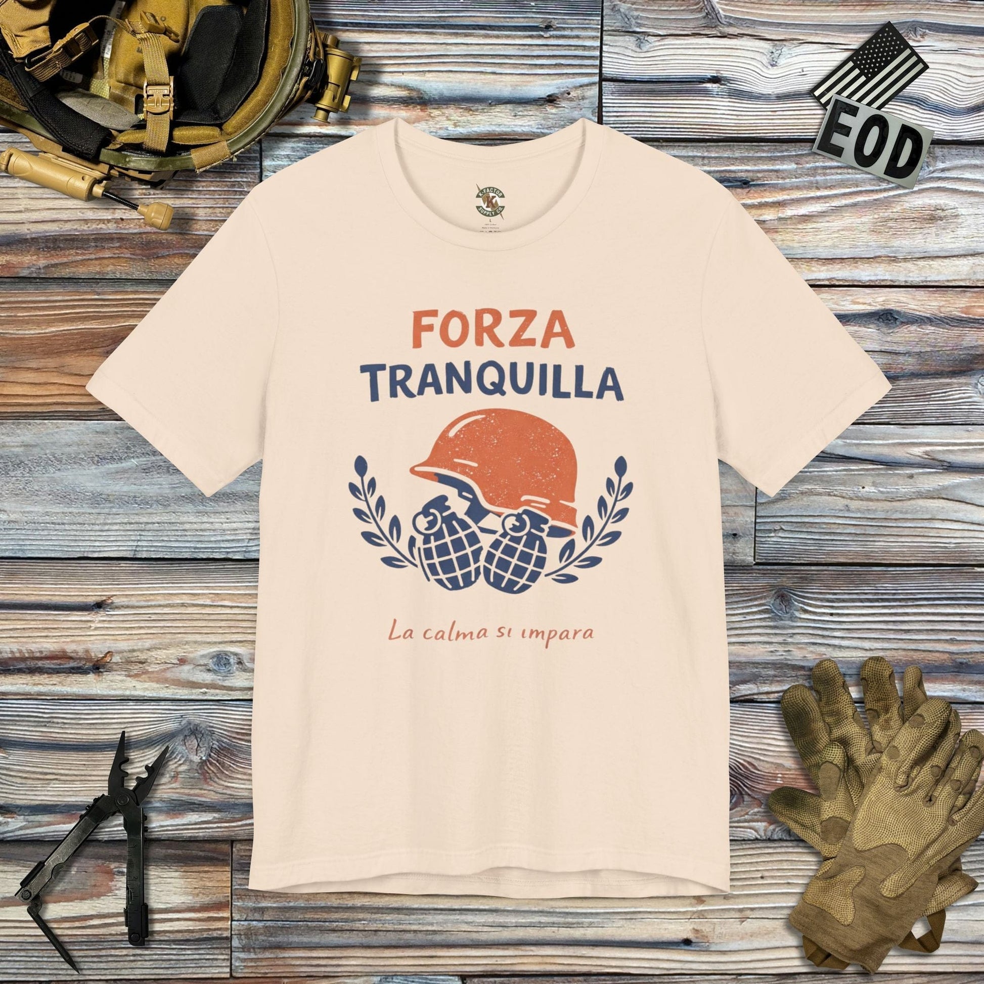 K-Factor Supply Co Forza Tranquilla T-Shirt Soft Cream / S