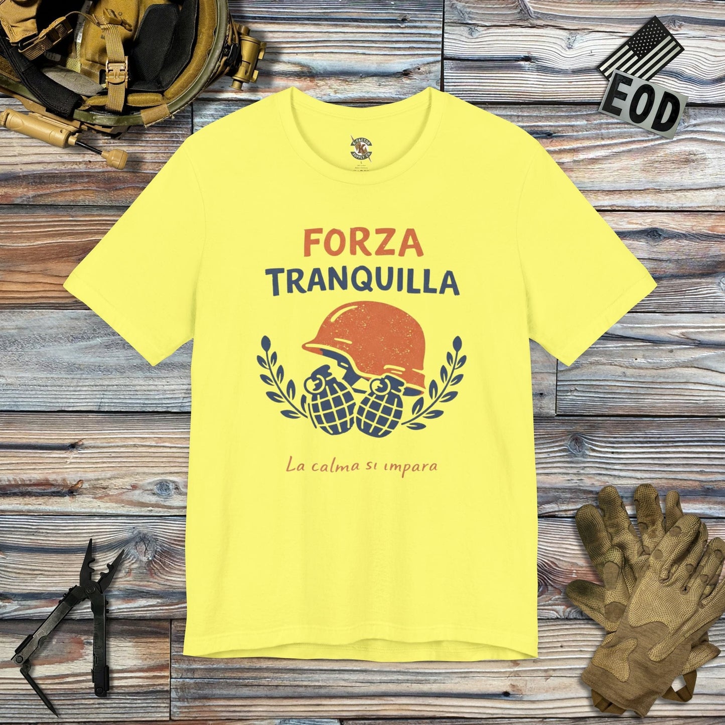 K-Factor Supply Co Forza Tranquilla T-Shirt Yellow / S