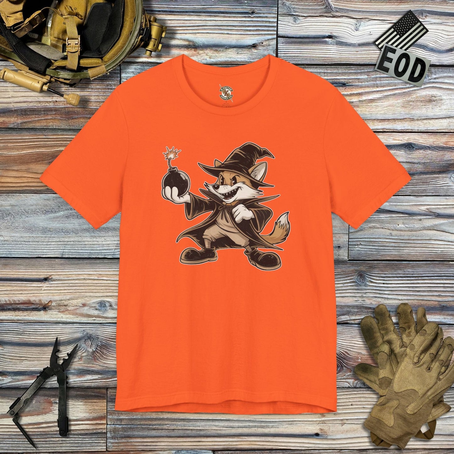 K-Factor Supply Co Guy Fox T-Shirt Orange / S