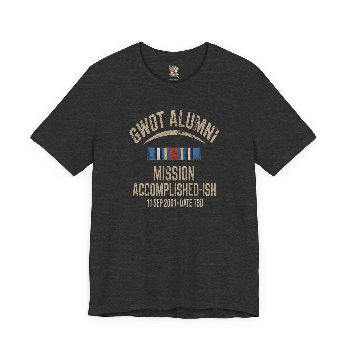 K-Factor Supply Co GWOT Alumni MK 2 (GWOT-E) T-Shirt Dark Grey Heather / S