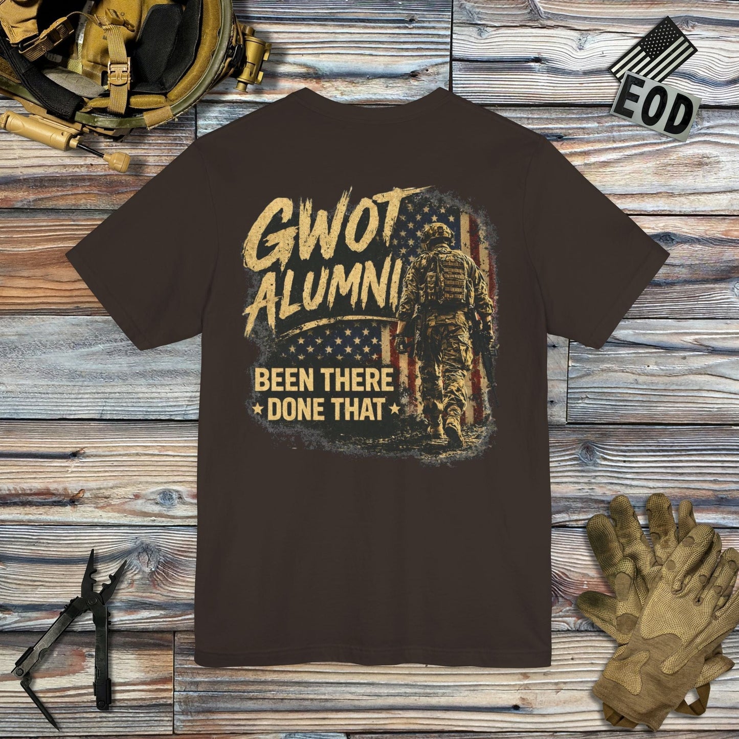 K-Factor Supply Co GWOT Alumni Mk 5 (Back Print) T-Shirt
