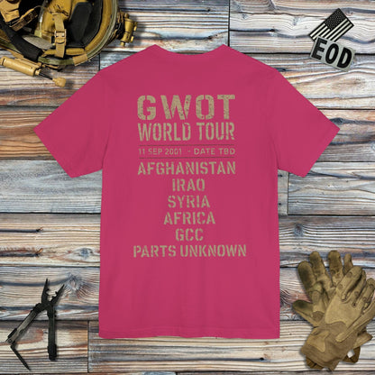 K-Factor Supply Co GWOT World Tour (Back Print) T-Shirt