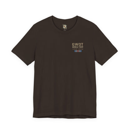 K-Factor Supply Co GWOT World Tour (Back Print) T-Shirt Brown / S
