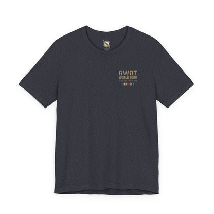 K-Factor Supply Co GWOT World Tour (Back Print) T-Shirt Heather Navy / S